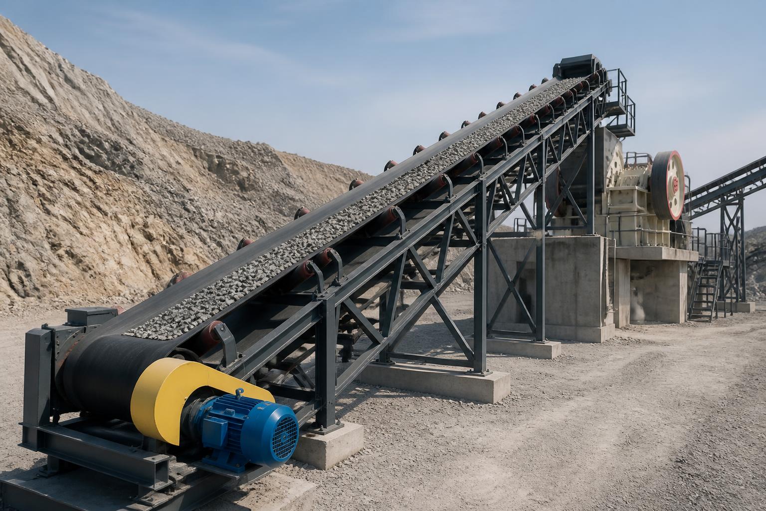 Aggregate Conveyor Belt System